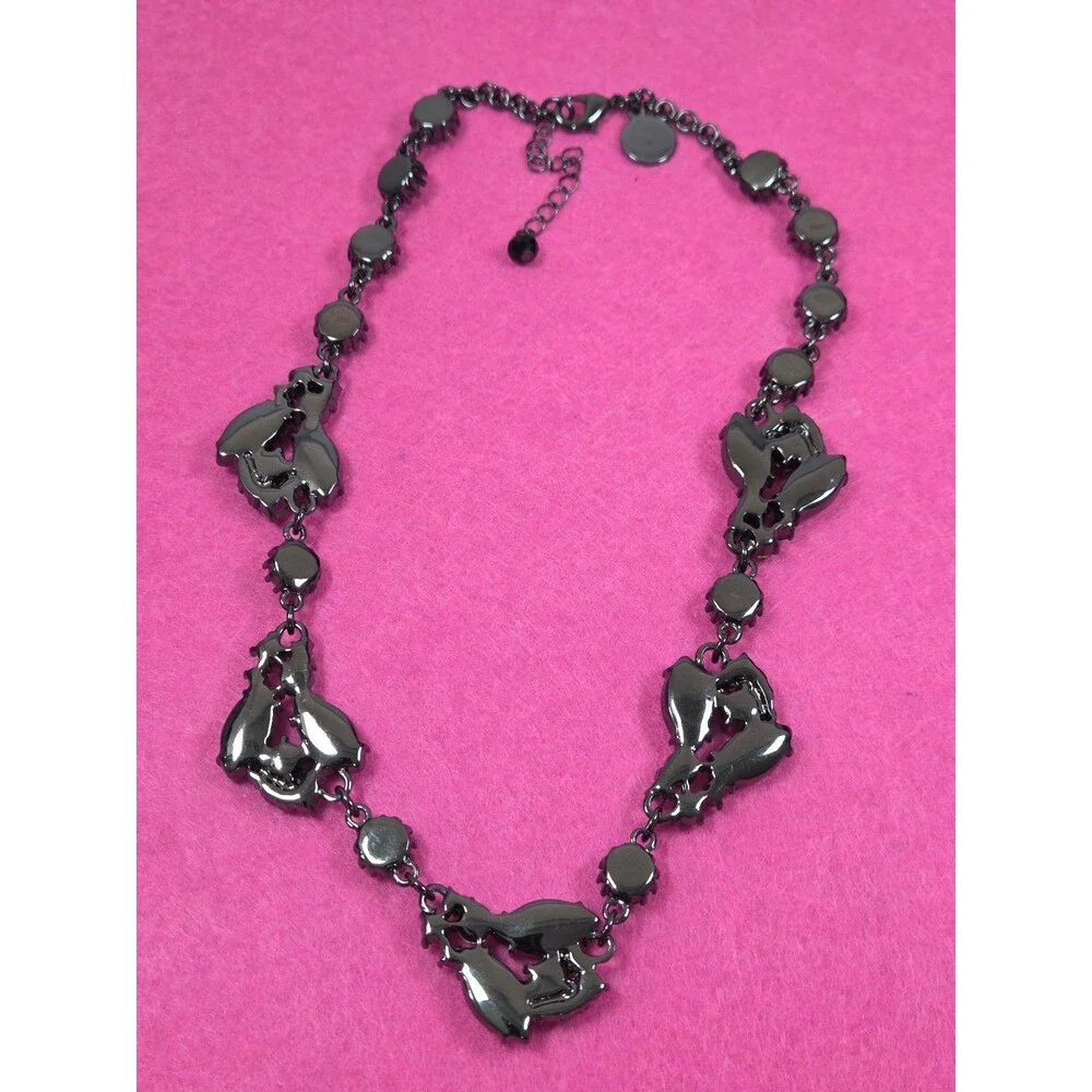WHBM Gunmetal Black Rhinestone Statement Necklace | White House Black Market